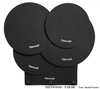Thinwood Fusion Basic Set  10"/12"/14"/14" SD/BD mit  Saugnäpfen/Klebepads für glatte und aufgeraute Felle 
