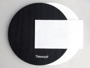 Thinwood Übungspad 14'' mit Vlies u. V-Ring(black) 